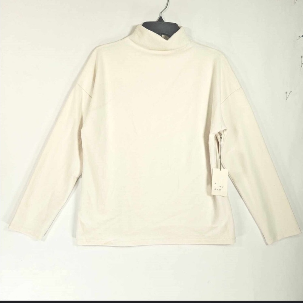 Cream Mock Neck Sweater